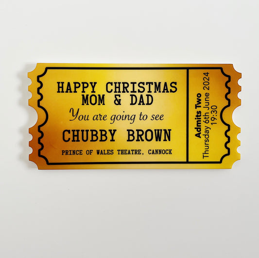 Personalised Acrylic Ticket