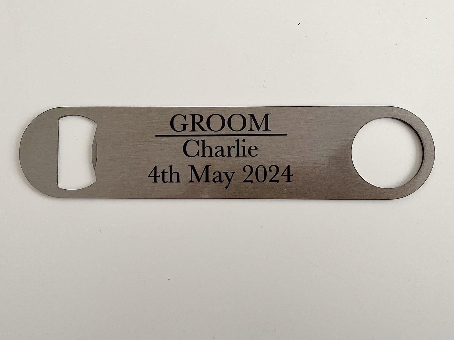 Personalised bottle opener