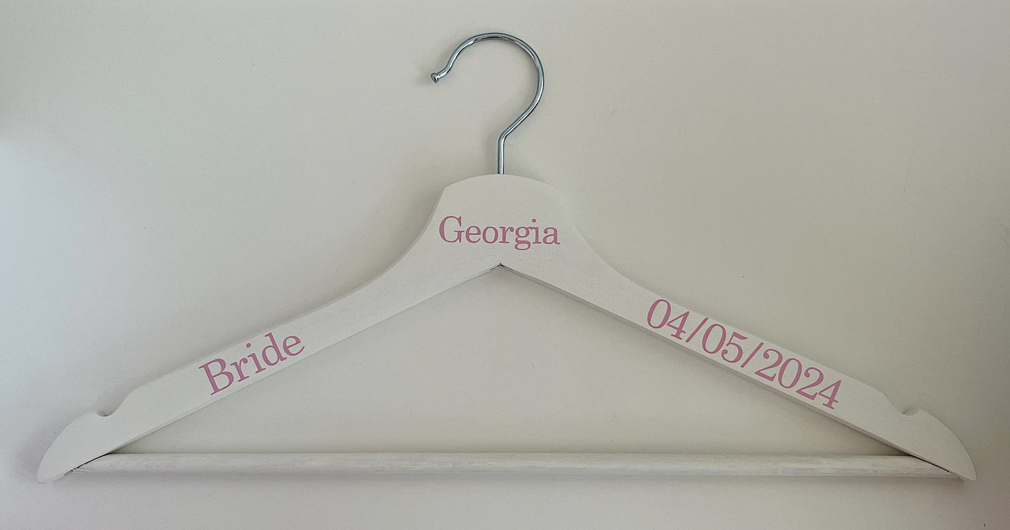 Personalised White Coat Hanger