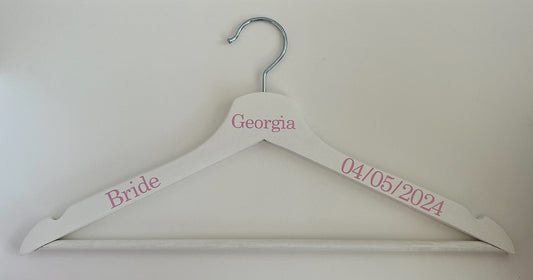 Personalised White Coat Hanger