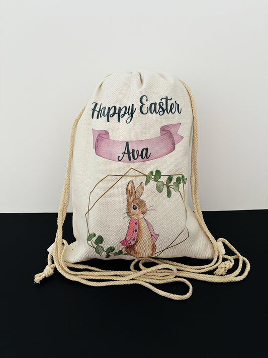 Personalised Drawstring Backpack Style Bag