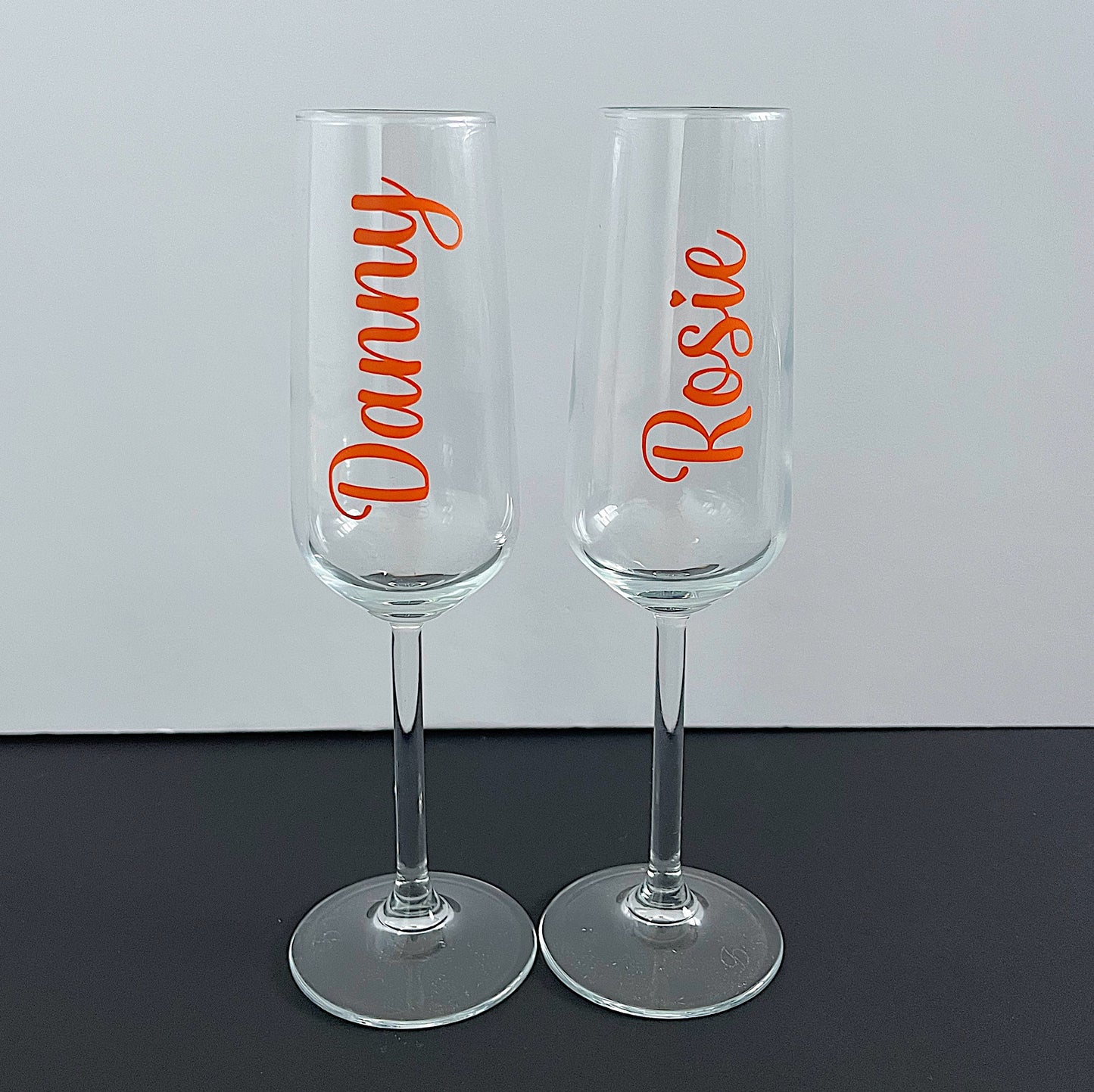 Personalised Vinyl Champagne / Prosecco flute / Plastic Flute