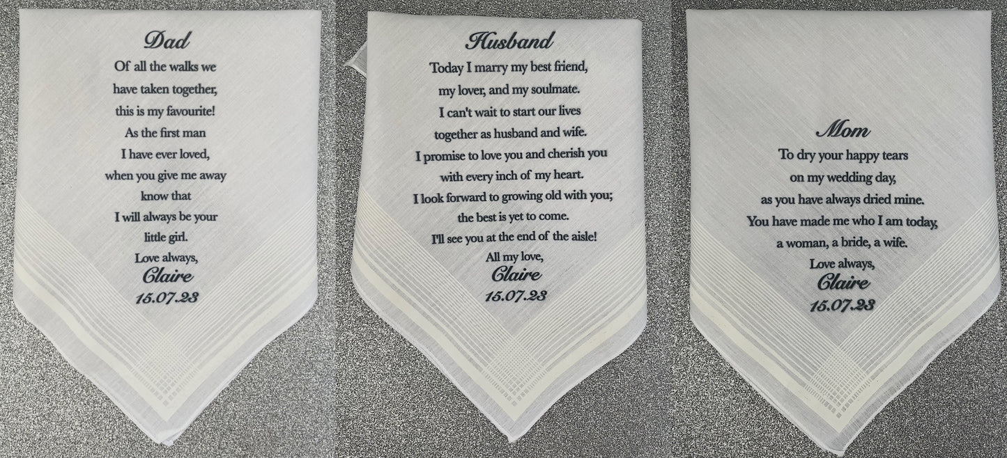 Personalised Napkin / Handkerchief